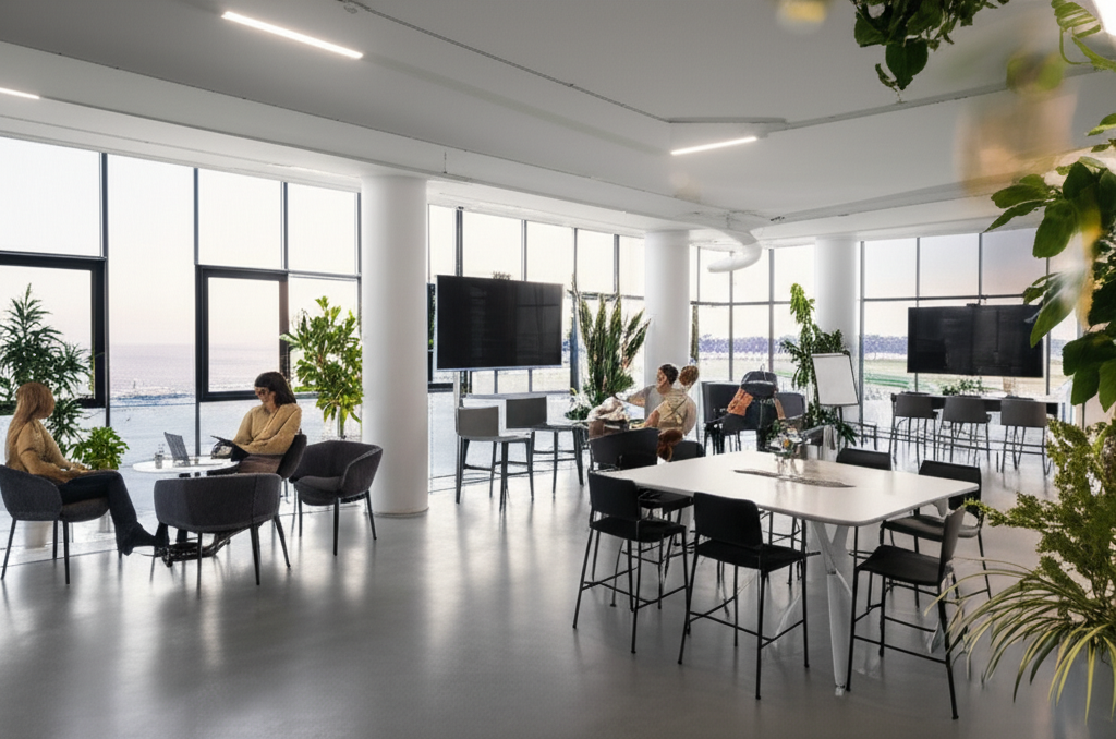Modern office collaboration space